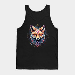 An Abstract Geometrical And Colorful Fox Design Tank Top